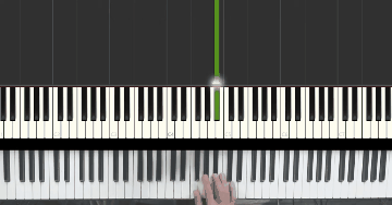 Gif animado de las notas en el piano de la melodía de Canción de TikTok