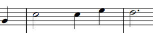 Partitura de la segunda frase