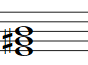 Partitura acorde de Mi mayor