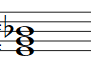 Partitura acorde de Mi disminuido