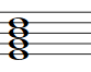 Partitura acorde de Mi menor séptima