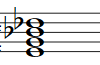 Partitura acorde de Mi disminuido de séptima