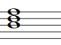 Partitura del acorde Si disminuido