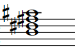 Partitura del acorde Si mayor séptima