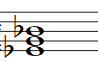 partitura del acorde Mib Mayor (Eb)