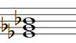 Partitura del acorde de Mib Menor (Ebm)