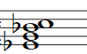 Partitura del acorde Mib Mayor Sexta (Eb6)