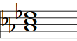 Partitura del acorde Lab Menor (Abm)