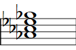 Partitura del acorde Lab Menor Séptima (Abm7)