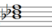 Partitura del acorde Sib Menor (Bbm)