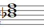 Partitura del acorde Sib Mayor (Bb)